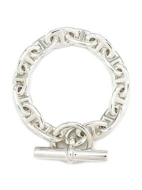 Hermes Bracelet Chaine D'ancre MM Silver 925 14 Frames Star Ring